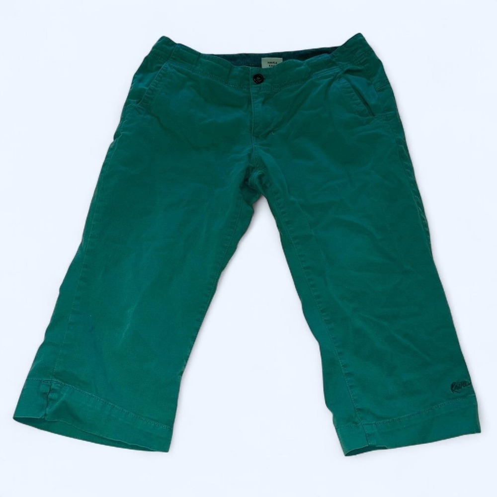 Y2K‎ Kavu Cropped Pants Teal Size 6 Gorpcore Outdoors Hiking Climbing Capris